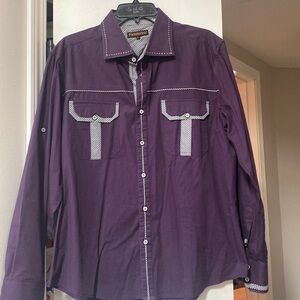 Perruzo Men's Dress Shirt Size Large